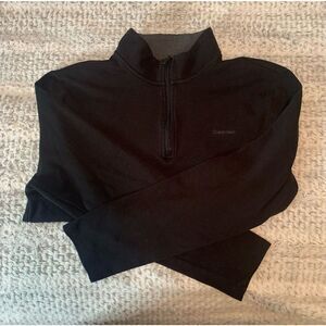 Calvin Klein Mens 3/4 Zip Sweatshirt